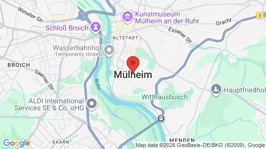 Apartments for rent i Mülheim an der Ruhr - kort over placeringen