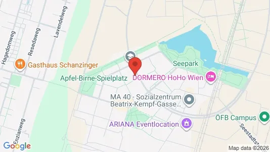 Apartments for rent i Vienna Donaustadt - kort over placeringen