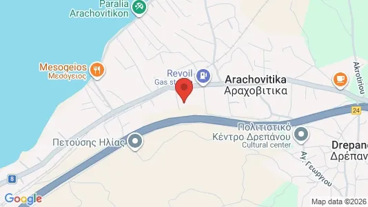 Apartments for rent i Patras - kort over placeringen