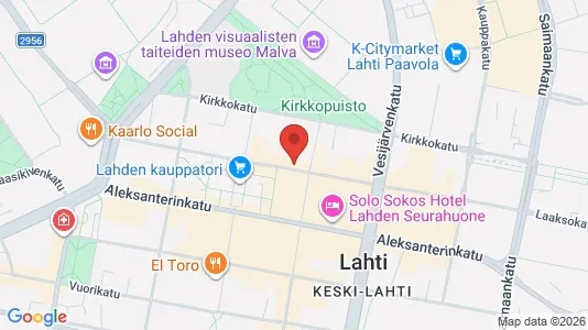 Apartments for rent i Lahti - kort over placeringen