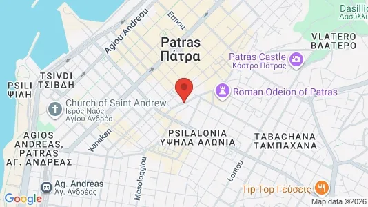 Apartments for rent i Patras - kort over placeringen