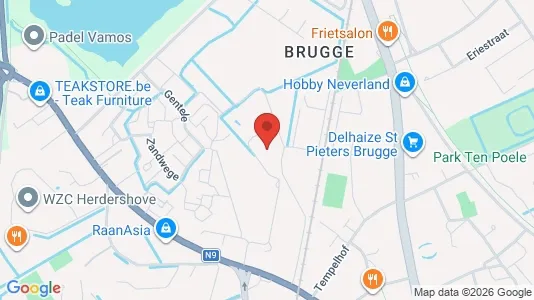 Apartments for rent i Brugge - kort over placeringen
