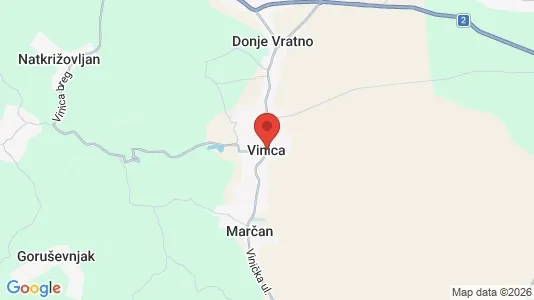 Houses for rent i Vinica - kort over placeringen