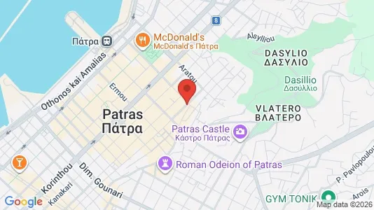 Apartments for rent i Patras - kort over placeringen