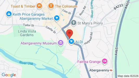 Apartments for rent i Abergavenny - Gwent - kort over placeringen