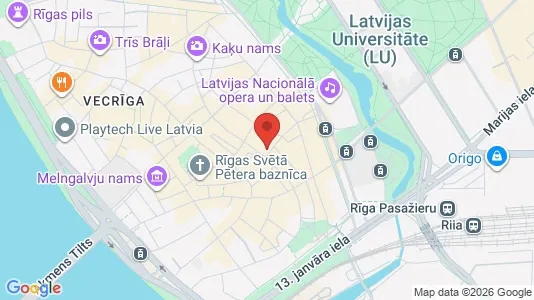 Apartments for rent i Riga Vecrīga - kort over placeringen