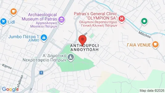 Apartments for rent i Patras - kort over placeringen