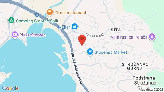 Apartments for rent i Podstrana - kort over placeringen