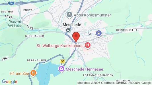 Houses for rent i Hochsauerlandkreis - kort over placeringen