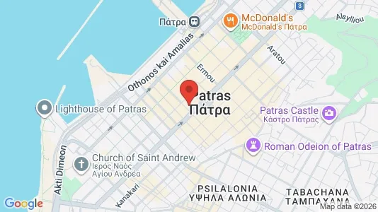 Apartments for rent i Patras - kort over placeringen
