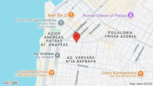 Apartments for rent i Patras - kort over placeringen