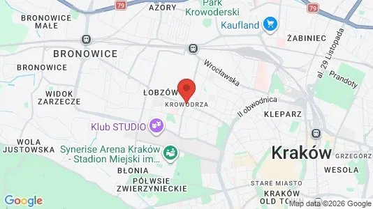 Apartments for rent i Kraków Krowodrza - kort over placeringen