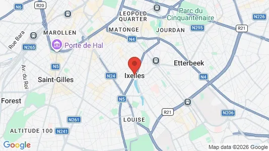 Apartments for rent i Brussels Elsene - kort over placeringen