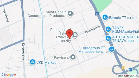 Apartments for rent i Trnava - kort over placeringen