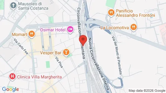 Apartments for rent i Roma Municipio II – Parioli/Nomentano - kort over placeringen