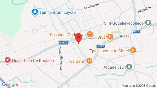 Apartments for rent i Gistel - kort over placeringen