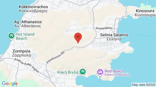 Apartments for rent i Salamis - kort over placeringen