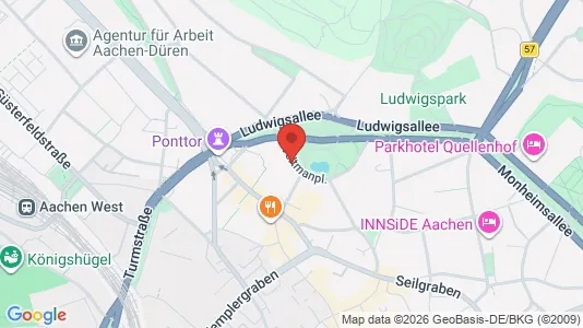 Apartments for rent i Aachen - kort over placeringen
