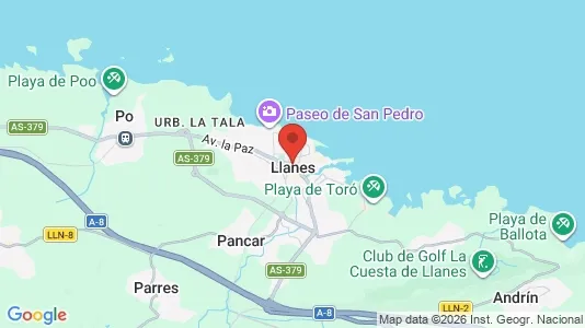 Apartments for rent in Llanes - Photo from Google Street View