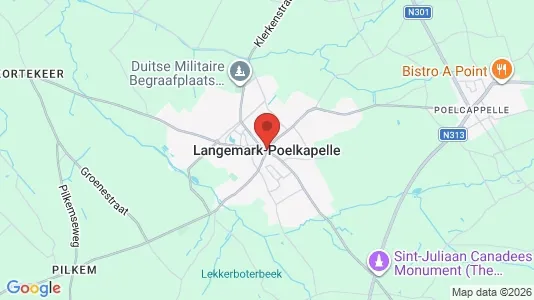 Apartments for rent i Langemark-Poelkapelle - kort over placeringen