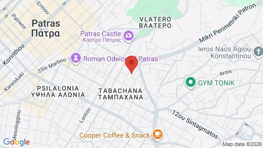 Apartments for rent i Patras - kort over placeringen