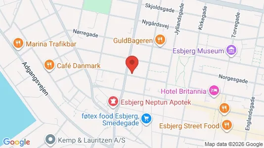 Apartments for rent i Esbjerg Center - kort over placeringen
