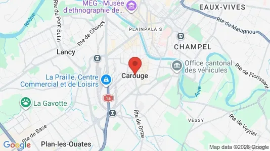 Apartments for rent i Carouge - kort over placeringen