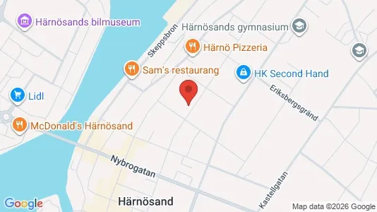 Apartments for rent i Härnösand - kort over placeringen