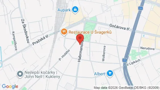 Apartments for rent i Hradec Králové - kort over placeringen