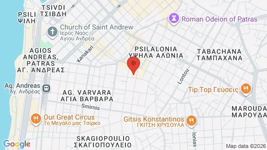 Apartments for rent i Patras - kort over placeringen