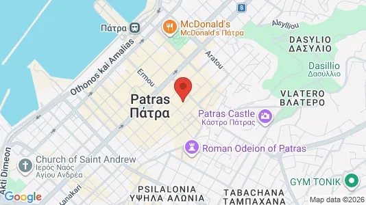 Apartments for rent i Patras - kort over placeringen