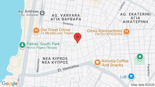 Apartments for rent i Patras - kort over placeringen