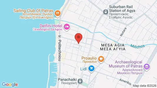 Apartments for rent i Patras - kort over placeringen