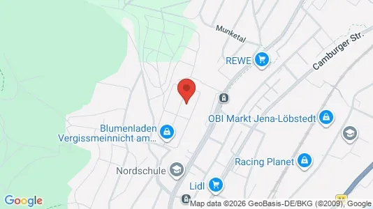 Apartments for rent i Jena - kort over placeringen