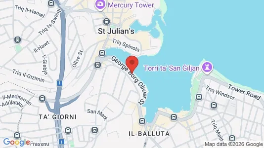 Apartments for rent i San Ġiljan - kort over placeringen