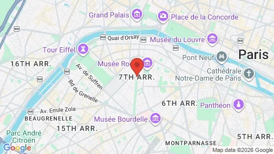 Apartments for rent i Paris 7ème arrondissement - kort over placeringen