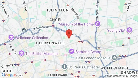 Apartments for rent i London EC1V - kort over placeringen