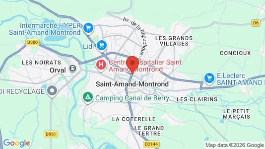 Apartments for rent i Saint-Amand-Montrond - kort over placeringen