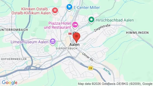 Apartments for rent i Ostalbkreis - kort over placeringen