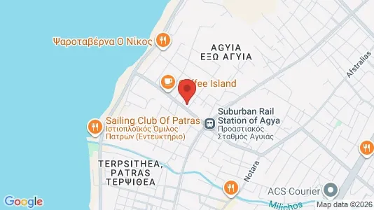 Apartments for rent i Patras - kort over placeringen