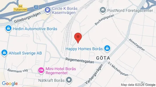 Apartments for rent i Borås - kort over placeringen