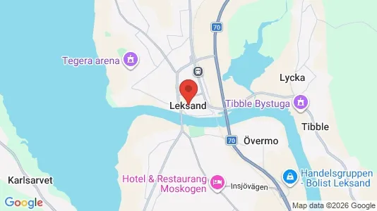 Rooms for rent i Leksand - kort over placeringen