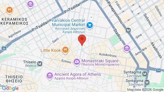 Apartments for rent i Athens Monastiraki - kort over placeringen