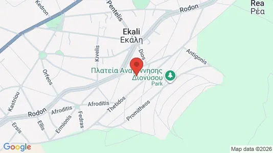 Apartments for rent i Dionysos - kort over placeringen