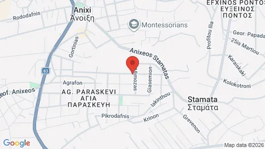 Apartments for rent i Dionysos - kort over placeringen
