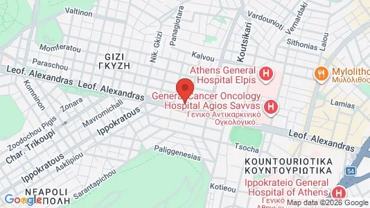 Apartments for rent i Athens Ampelokipoi - kort over placeringen