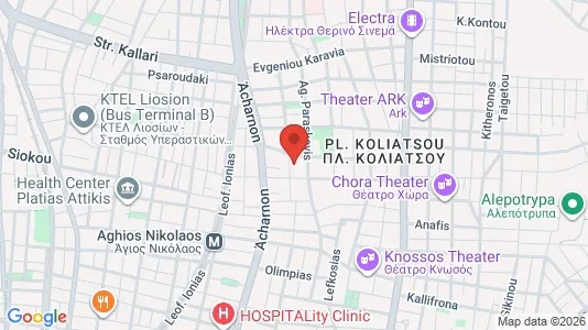 Apartments for rent i Athens Agios Nikolaos - kort over placeringen