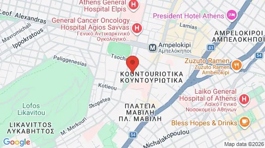 Apartments for rent i Athens Ampelokipoi - kort over placeringen