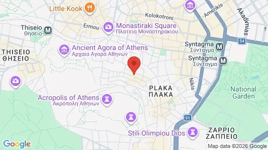 Apartments for rent i Athens Monastiraki - kort over placeringen