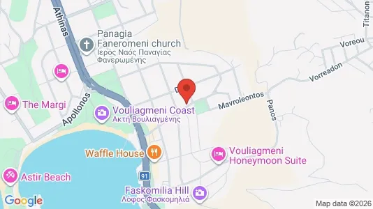 Apartments for rent i Vari-Voula-Vouliagmeni - kort over placeringen